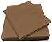 Microfiber Spa Quality Bed Sheet Set, Full Size, Brown, 4-Pieces