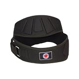 Mens, Weight Lifting Belt, Reinforced Neoprene - Black - Medium