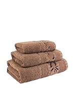 Flor De Algodón Juego De Toallas Asia2 (Castaño / Marrón)