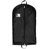 Hangerworld 40 Inch Black Breathable Foldover Suit Cover Carrier Bag with Handles & Stud Fastening