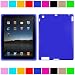 Premium Rubberized Protective Soft Silicone Skin Cover Case for Verizon Wireless New Apple iPad 2 (16GB, 32GB 64GB) 2nd Generation and AT&T Apple iPad 2nd Generation iPad 2 Wireless Tablet (Many Colors Available), Blue