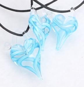 Latticino Heart Necklace