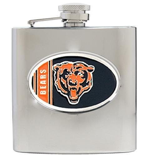 Chicago Bears Flask And Two Shot Glass Set With Team Logo main image 1