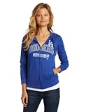 MLB Women's Los Angeles Dodgers Real Flava Long Sleeve Full Zip Hoodie (Deep Royal Heather, Large)