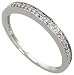 14k White Gold Band, a little over 2mm wide, w/ 0.10 Carat Round Brilliant Diamonds, size 6.5