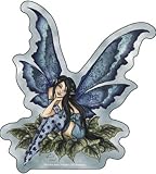 Amy Brown - Fairy Sitting On Leaves - Sticker / Decal