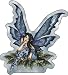 Amy Brown - Fairy Sitting On Leaves - Sticker / Decal
