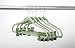 5PC VELVET SUIT HANGERS W/PANT FINGER CLIPS - Green