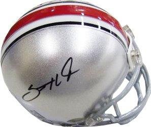 Santonio Holmes signed Ohio State Buckeyes Replica Mini Helmet - Autographed College Mini Helmets