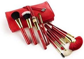 Best Quality Professional 12Pcs Goat Hair Wooden Handle Cosmetic Makeup Brush Set With Bag For Beauty