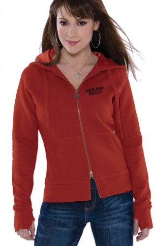 Chicago Bulls Women's Quilted Full Zip Hooded Jacket - by Alyssa Milano