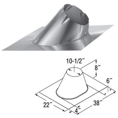 Adjustable 13/12 - 18/12 Roof Flashing - 8