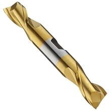 Niagara Cutter D201 High-Speed Steel End Mill, General Purpose, TiN Coated, 2 Flutes, Double Square End