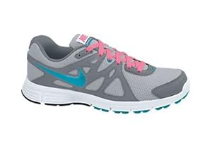 Nike Women's Revolution 2 Wlf Grey/N Trq/Cl Gry/Dgtl Pink Running Shoe 7 Women US