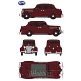 HO 1936 Ford Fordor Sedan, Light Fast Maroon