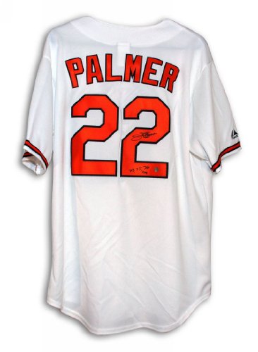 Jim Palmer Autographed Baltimore Orioles White Majestic Throwback Jersey Inscribed 