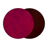 Front Of The House Red / Brown Leather Round Reversible Mat