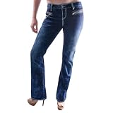 ED HARDY Expose Zippers Boot Cut Medium Womens Platinum Jeans