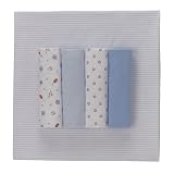 Gerber 5-pk. Flannel Blanket - Blue (O/S)