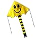 Hengda Kite For Kids YELLOW 47-inch Smiling Face Kite Delta Outdoor Sports Toy For Children