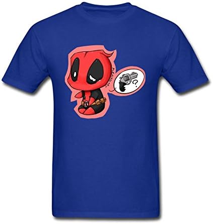 Laiwant Men's Deadpool I Have Issues Short Sleeve T-Shirt Small Royal Blue