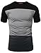 Doublju men 100%cotton three-tier color block shortsleeve crew neck tee