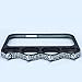 O'plaza® Luxury Rhinestone Punk Style Nail Chrome Electroplating Brass Knuckles Lord of the Rings Frame Knuckle Bumper Case Cover for Iphone 5 5s + Free Accessories Clean Cloth and Phone Clear Protective Film (Black)