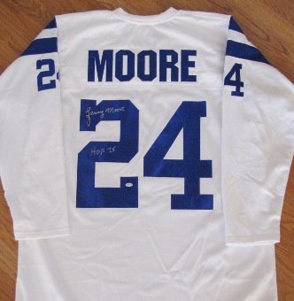 Lenny Moore Autographed White Jersey - Baltimore Colts