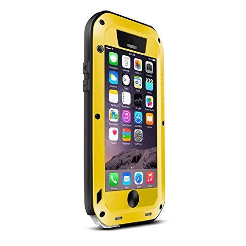 Love Mei Shockproof Waterproof Dust/Dirt/Snow Proof Aluminum Metal Gorilla Glass Protection Case Cover for Apple iPhone 6 Plus 5.5