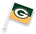 Green Bay Packers Car Flag with Wall Bracket (Set of 2)