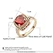 Yoursfs 1.5ct Solitaire Garnet Cubic Zirconia CZ Engagement Ring 18k Rose Gold Plated