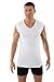 ALBERT KREUZ Men's Sleeveless v-Neck Business Undershirt 100% Organic Cotton White