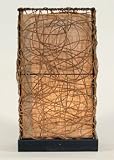 14 High Square Twig & Fabric Uplight