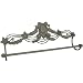 Gray Elegant Metal Wall Towel Rack with Floral Scrolling