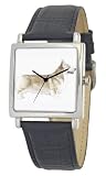 American Kennel Club Men's D1787S015 Pembroke Welsh Corgi Silver-Tone Black Leather Watch