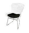 Baxton Studio Tancredo Mesh Side Chair with Leatherette Seat Pad