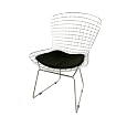 Baxton Studio Tancredo Mesh Side Chair with Leatherette Seat Pad