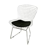IMAGE OF Baxton Studio Tancredo Mesh Side Chair with Leatherette Seat Pad