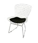 Baxton Studio Tancredo Mesh Side Chair with Leatherette Seat Pad