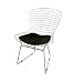 Baxton Studio Tancredo Mesh Side Chair with Leatherette Seat Pad