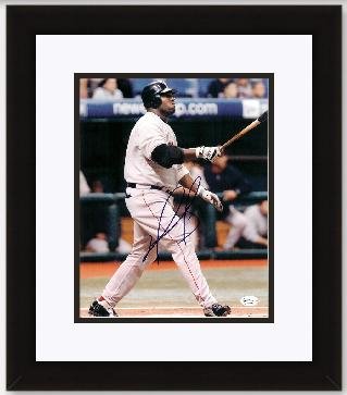 David Ortiz Autographed Boston Red Sox 8x10 Photo - Custom Framed