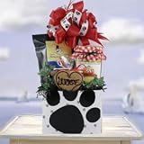 Thinking of You Dog Gift Basket : Basket Theme GET WELL SOON : Bow Style Elegant Hand Tied Bow