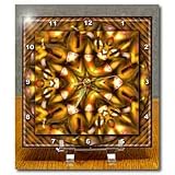 MANDALA mandala zen InnerBalance harmony gold yellow orange glowing chakra meditation - 6x6 Desk Clock