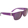 Gatorz Bomar Adult Sports Sunglasses w/ Free B&F Heart Sticker Bundle - Purple/Purple Mirror