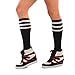 Angelina 6-Pair COTTON Referee Knee High Socks, Black on Color Stripes