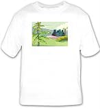 T-shirt with buildings, tree, Michigan, cityscape, structure, downtown, park, Detroit