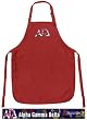 Alpha Gamma Delta Apron College Logo Red Alpha Gamma TOP RATED for Grilling, Barbecue, Kitchen and Cooking Best Unique Gifts for a Man, Men, HIM HER Women, Ladies. GIFT IDEA!