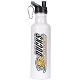 Mighty Ducks of Anaheim 26oz Stainless Steel Water Bottle (White)