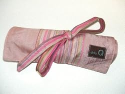 Della Q Pink Lily Crochet Roll 15 Pocket Case 166-2