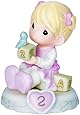 Precious Moments, Birthday Gifts, "Growing In Grace, Age 2", Bisque Porcelain Figurine, Blonde Girl, #142011